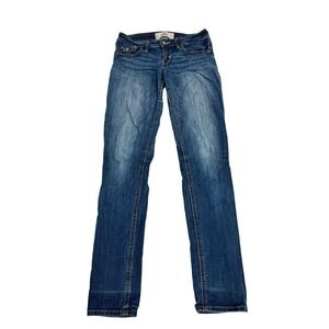 Hollister Low Rise Super Skinny Jeans Medium Wash Blue Y2K Denim 5R W27 L31